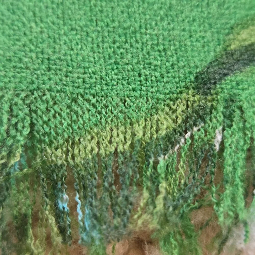 NWOT Vineyard Vines 100% Merino Wool Lightweight Banana Leaf Scarf Tropical